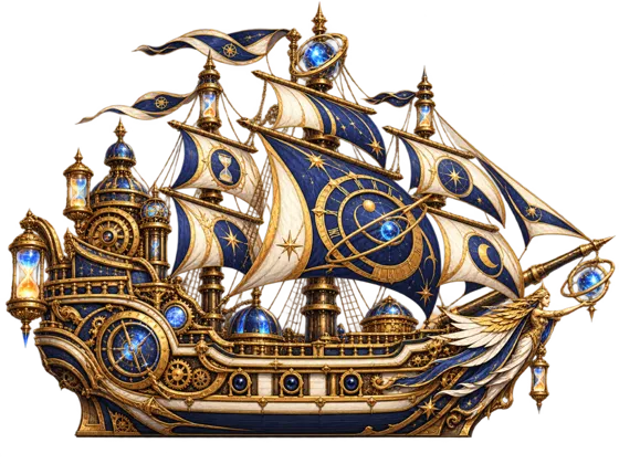 A Man-o'-War, the ship the Sea-King sails